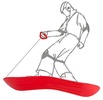 Čiuožynė sniego su rankena ir virvele SLIDEBOARD 70x20.5cm red 2